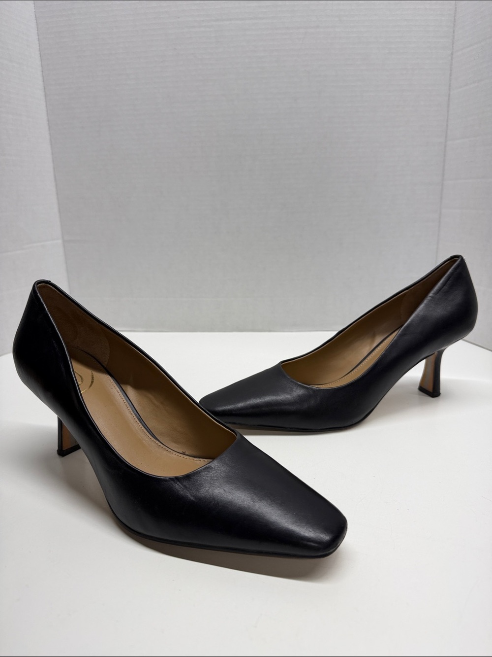 Sam Edelman Rika High Heels Pointed Toe Shoes Heeled Pump Leather Black Size 10